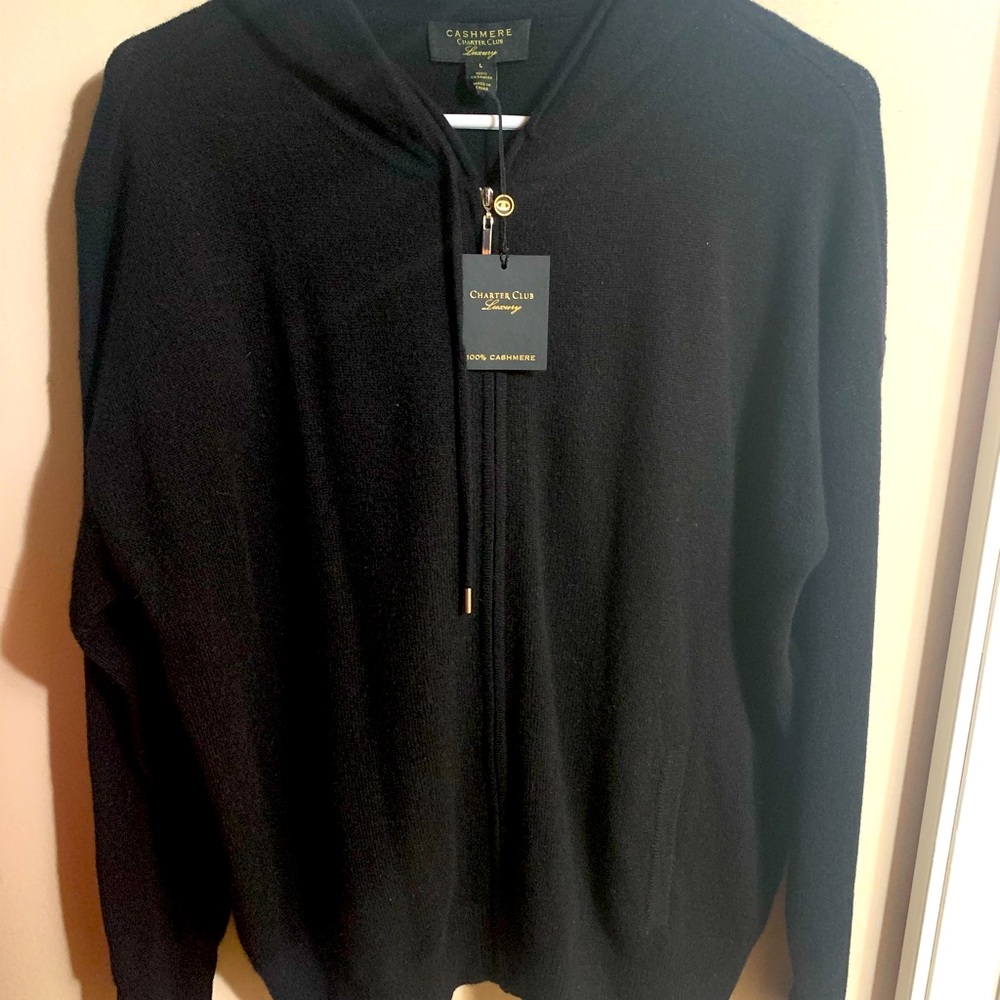 Black Cashmere Hoodie